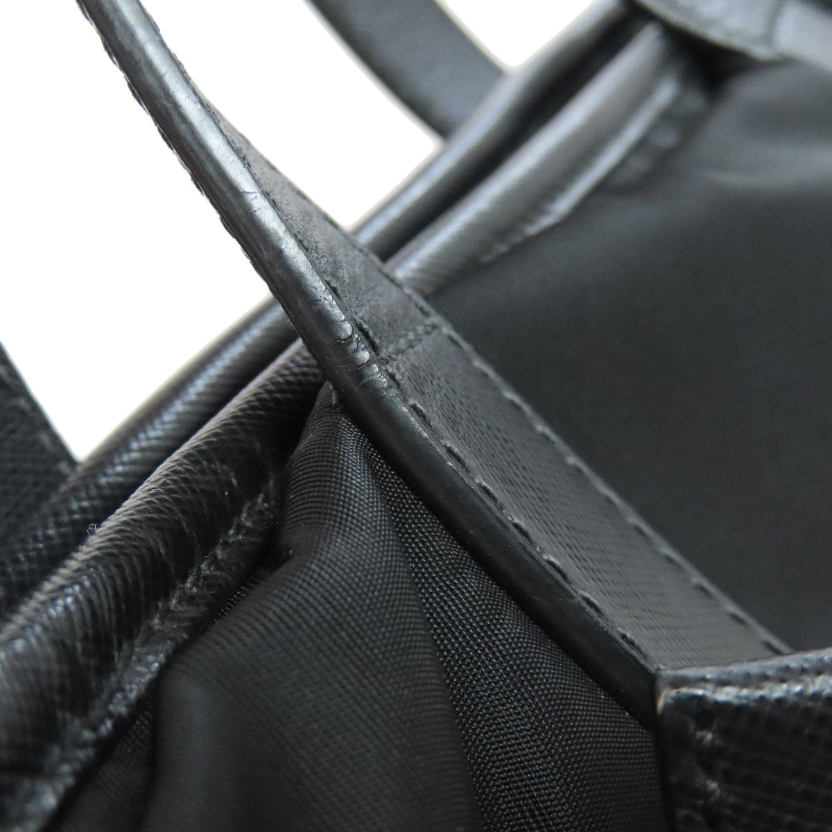 PRADA Business bag Nylon black logoMetal 2WAY mens Used Authentic