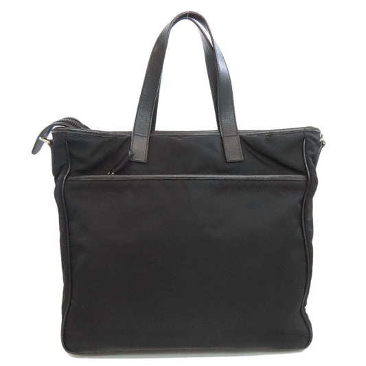 PRADA Business bag Nylon black logoMetal 2WAY mens Used Authentic