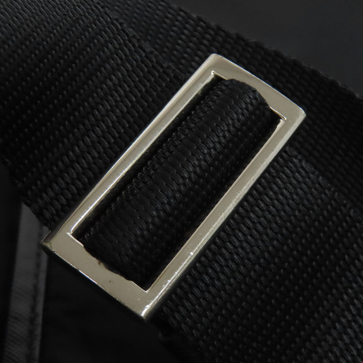 PRADA Business bag Nylon black logoMetal 2WAY mens Used Authentic