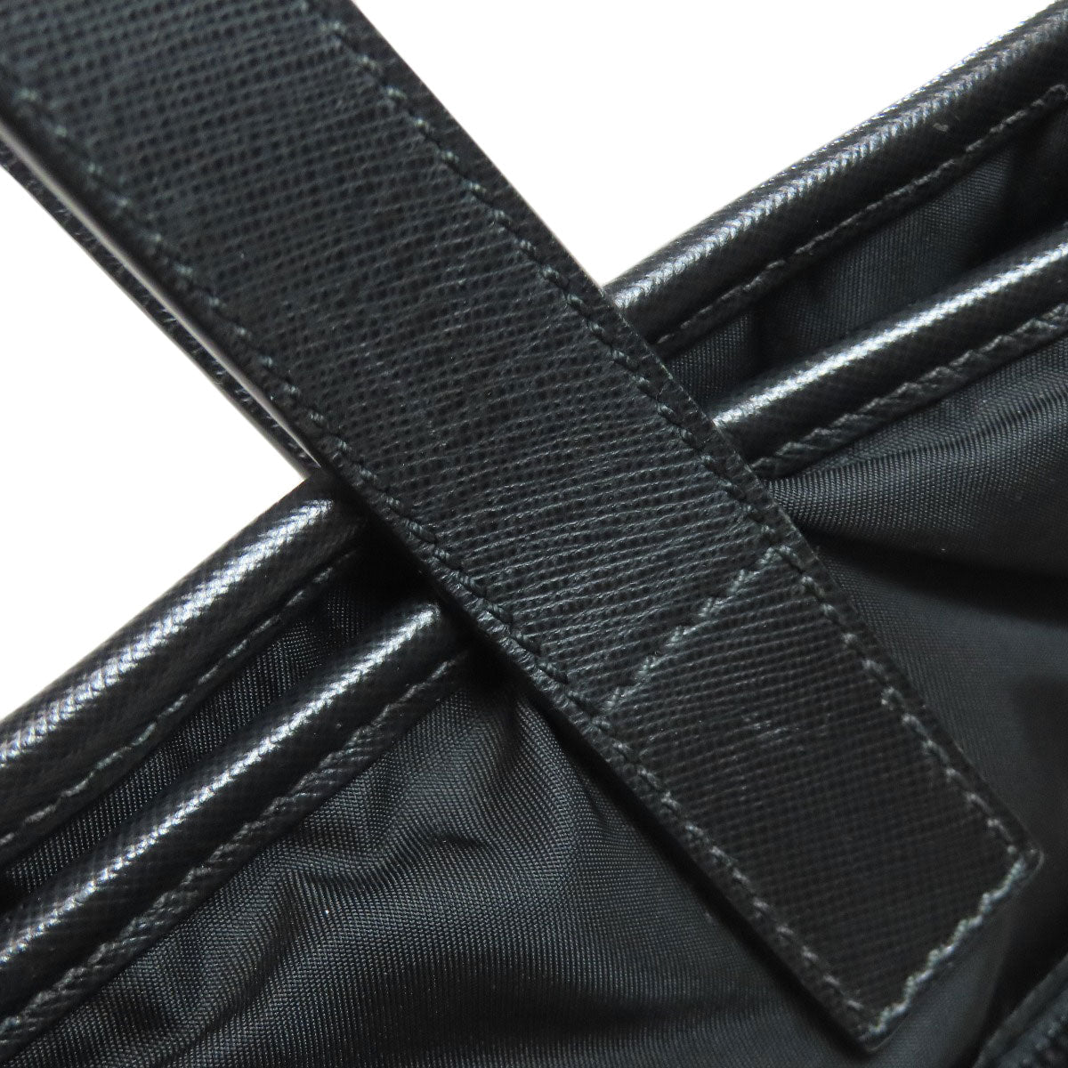 PRADA Business bag Nylon black logoMetal 2WAY mens Used Authentic