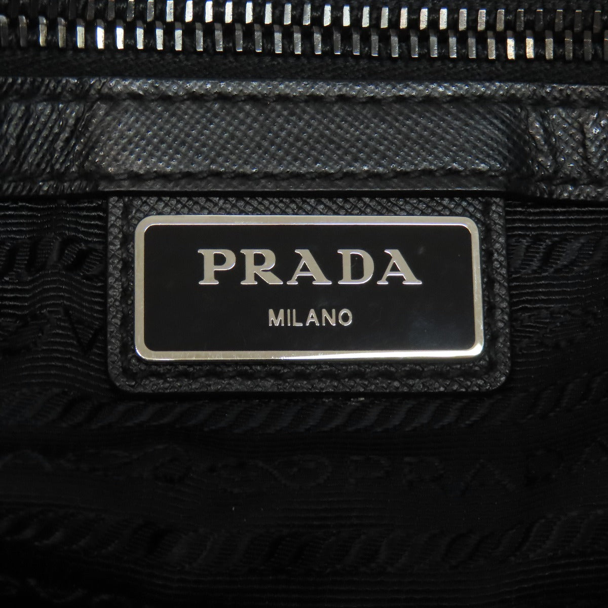 PRADA Business bag Nylon black logoMetal 2WAY mens Used Authentic