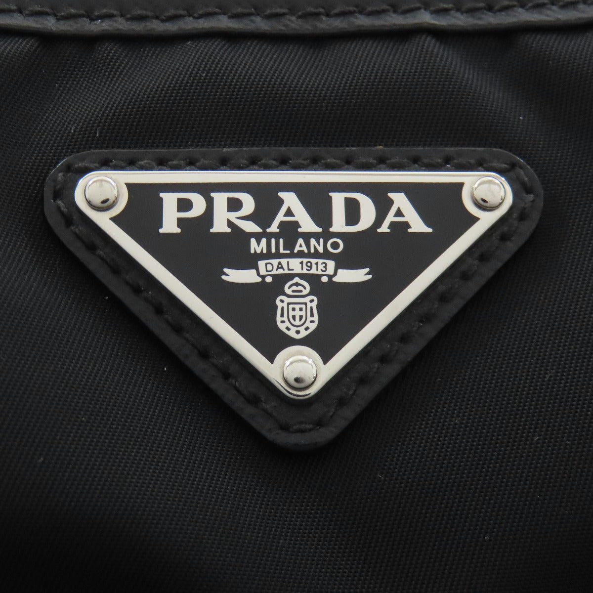 PRADA Business bag Nylon black logoMetal 2WAY mens Used Authentic
