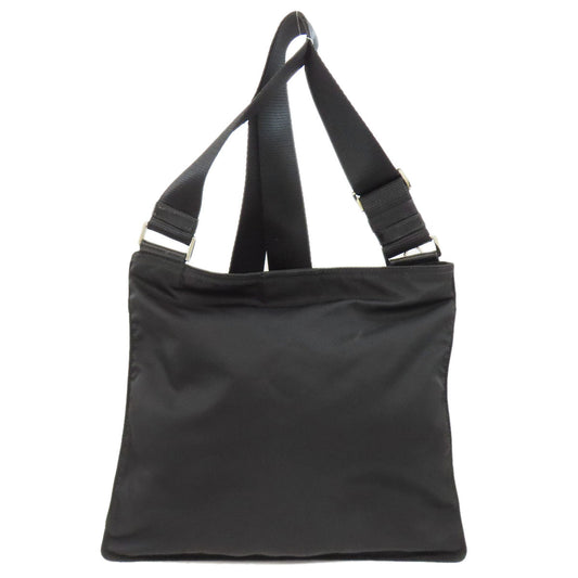 PRADA Shoulder Bag Nylon black Long shoulder Women Used Authentic