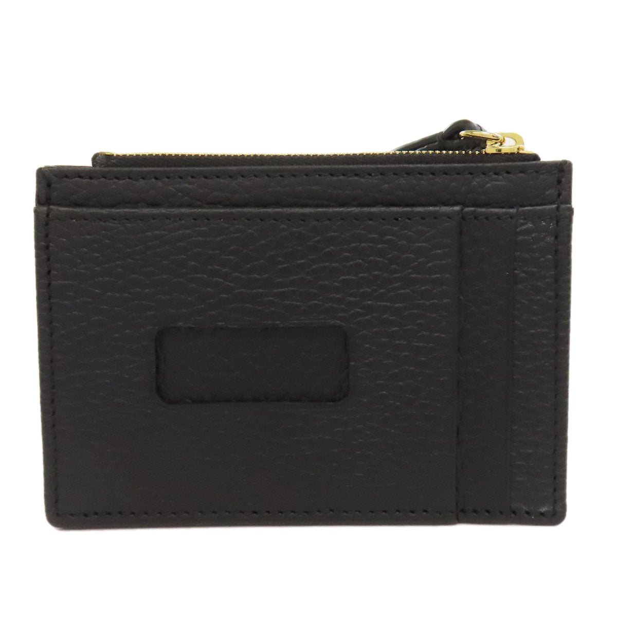 GUCCI Coin case 574804 leather black GG Marmont Double G Women Used Authentic