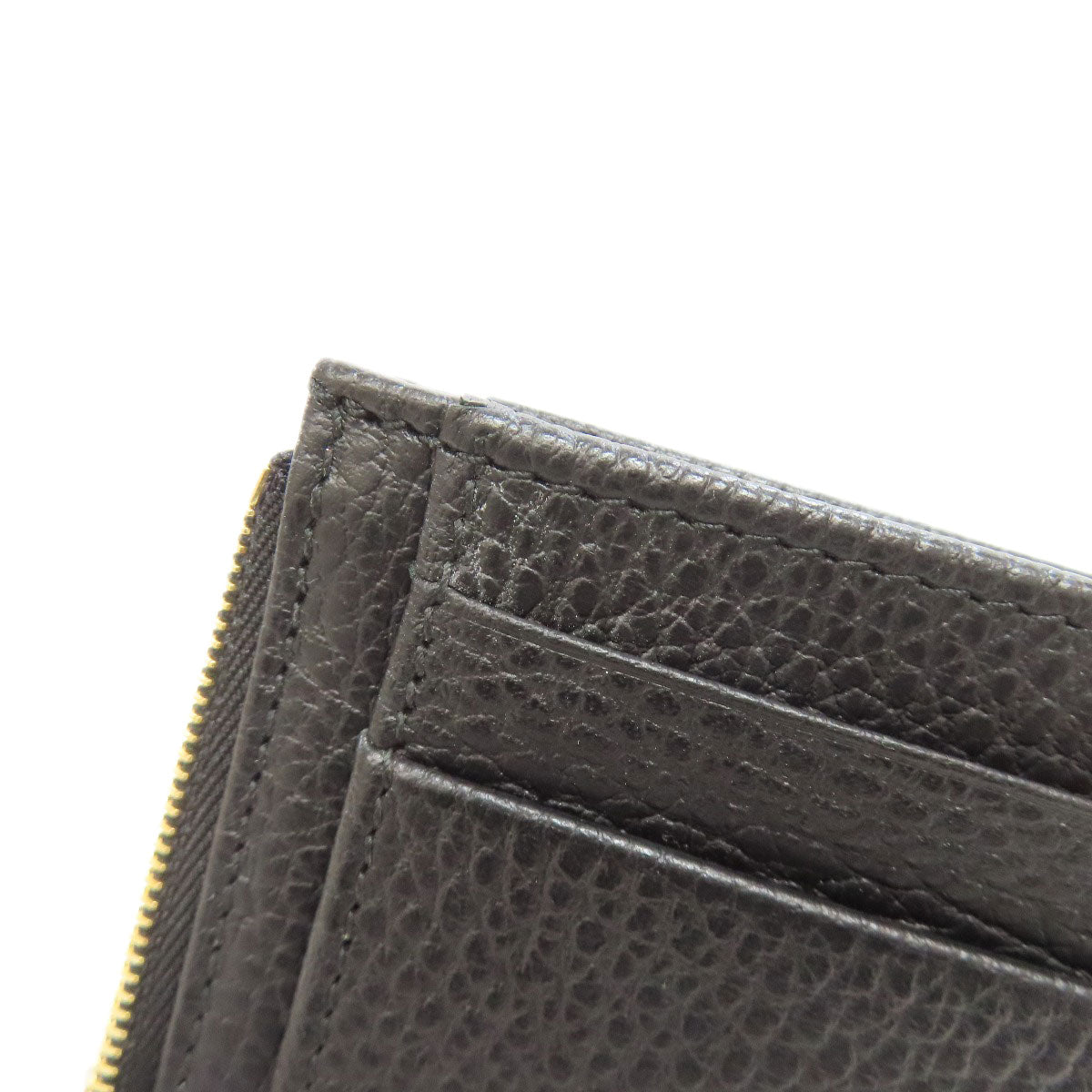 GUCCI Coin case 574804 leather black GG Marmont Double G Women Used Authentic