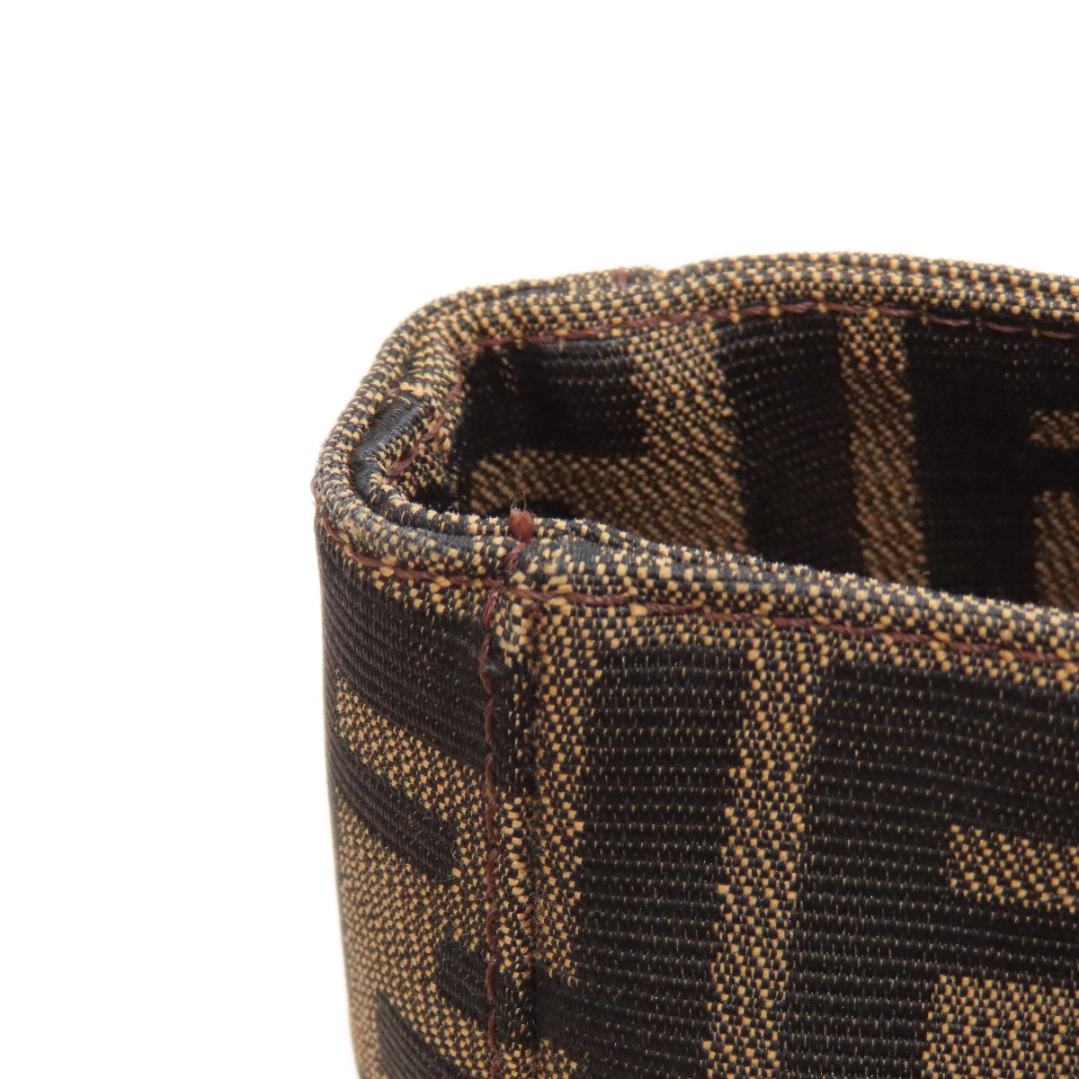 FENDI Handbag canvas Brown Zucca Pattern