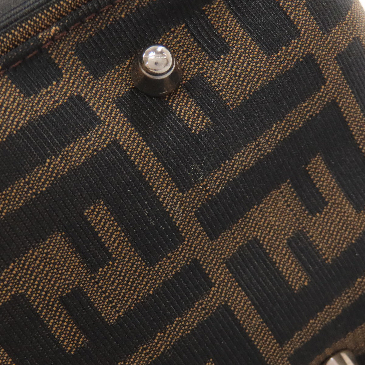 FENDI Handbag canvas Brown Zucca Pattern