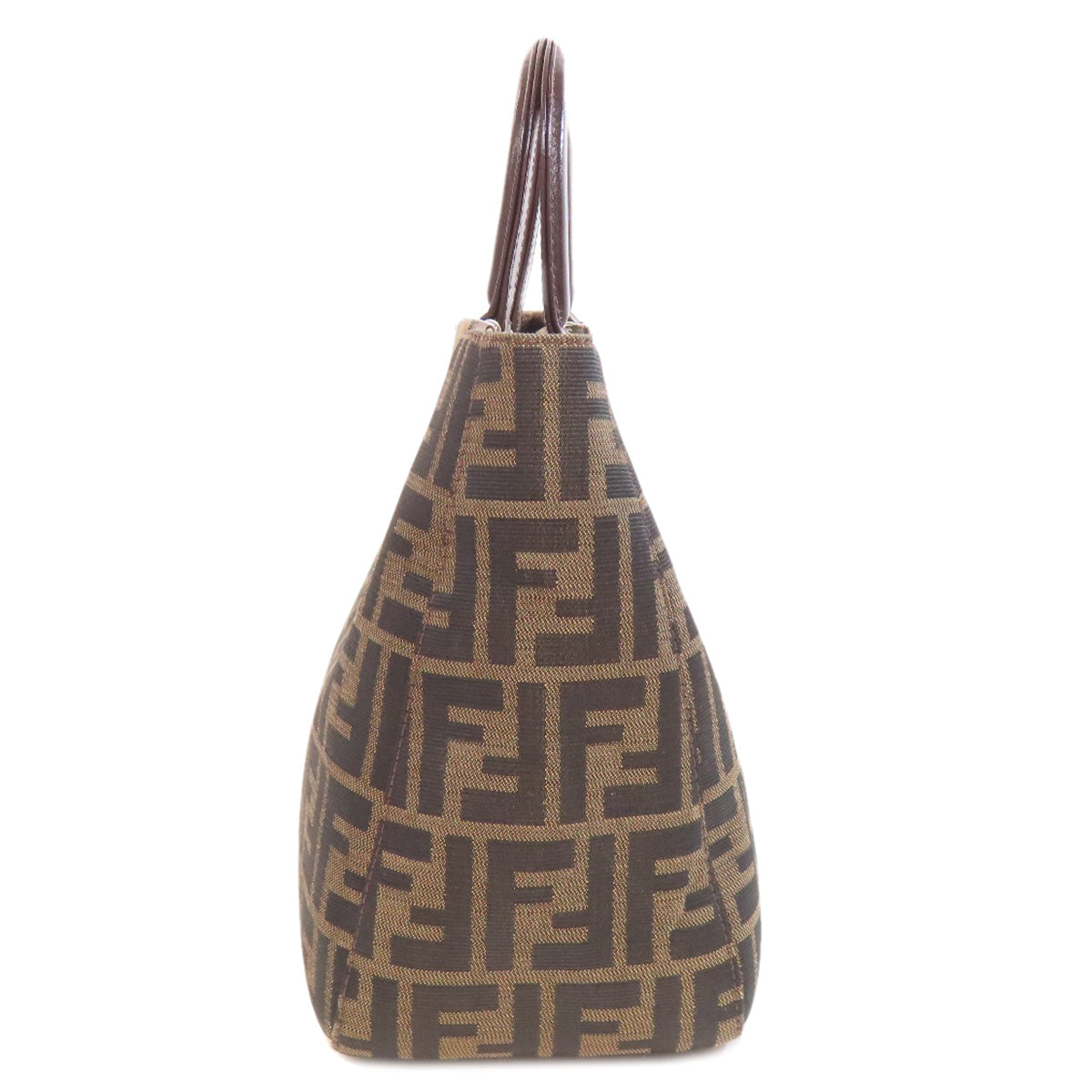 FENDI Handbag canvas Brown Zucca Pattern