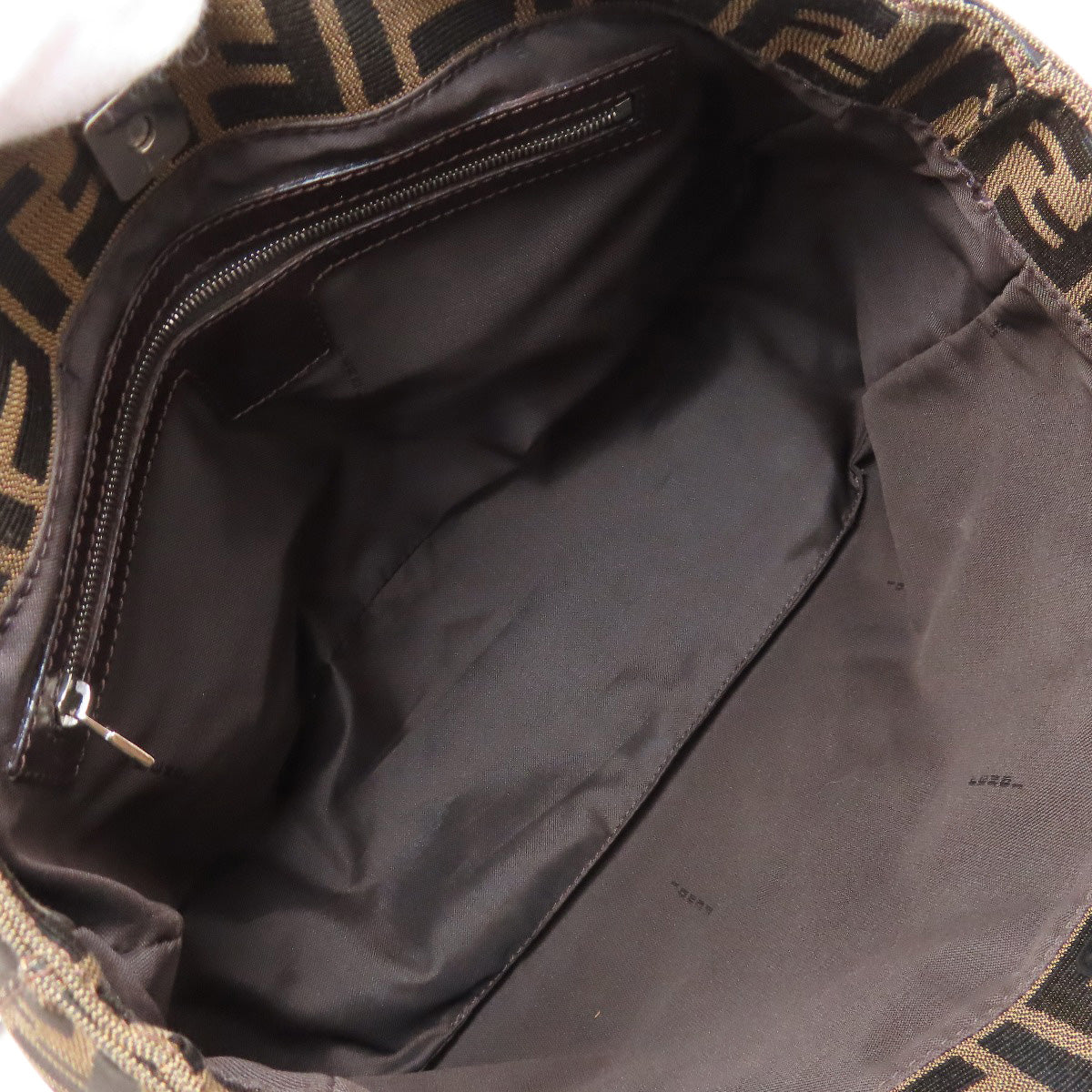 FENDI Handbag canvas Brown Zucca Pattern