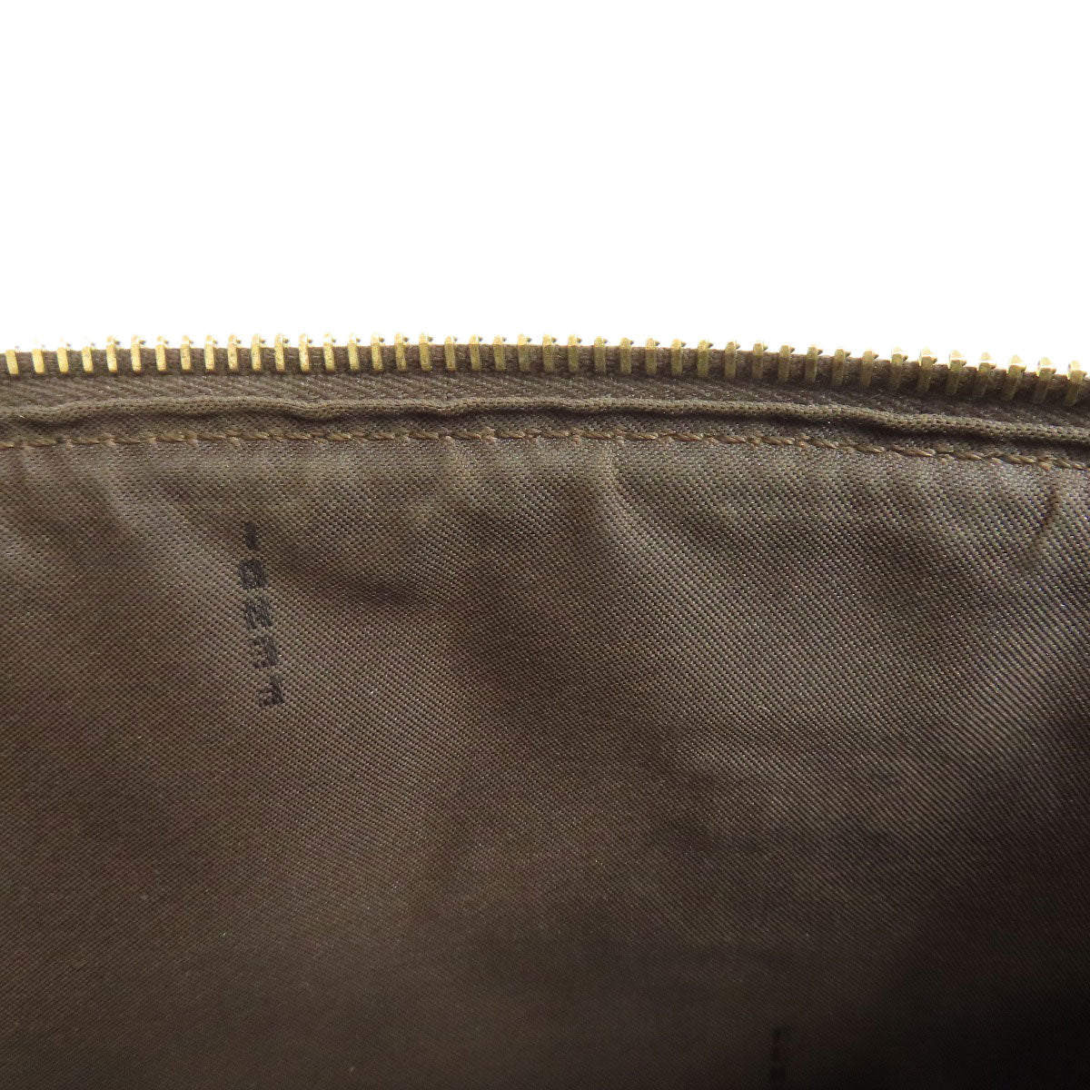 FENDI Tote Bag PVC Brown Zucca Pattern Women Used Authentic