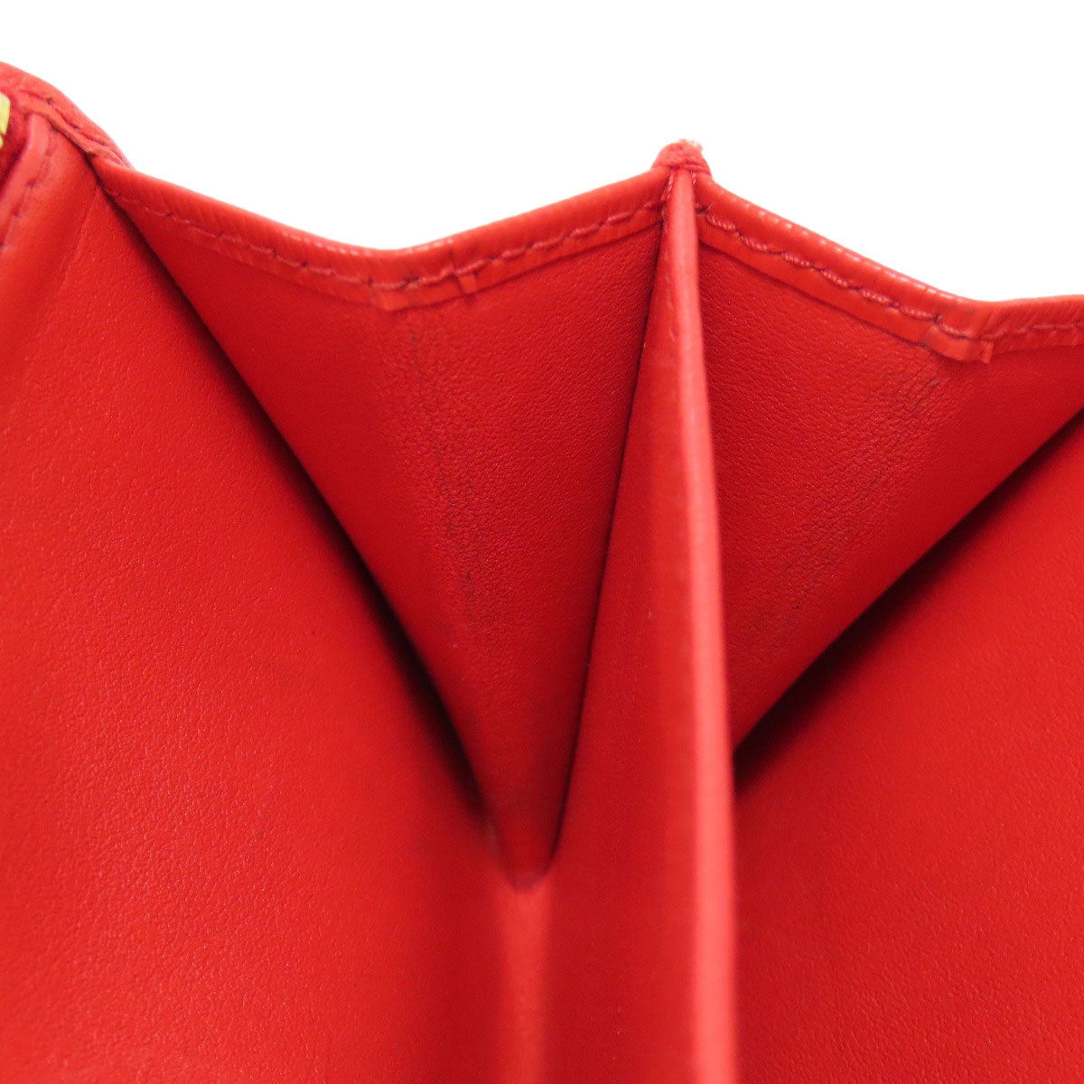 PRADA Bifold Wallet 1ML018 leather Red logo Women Used Authentic