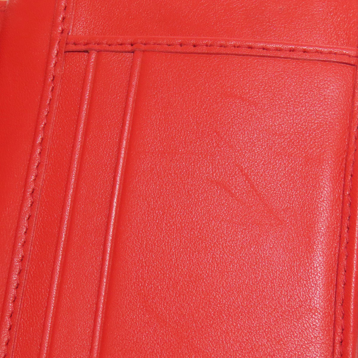 PRADA Bifold Wallet 1ML018 leather Red logo Women Used Authentic