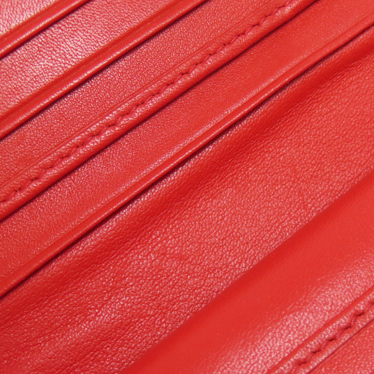 PRADA Bifold Wallet 1ML018 leather Red logo Women Used Authentic