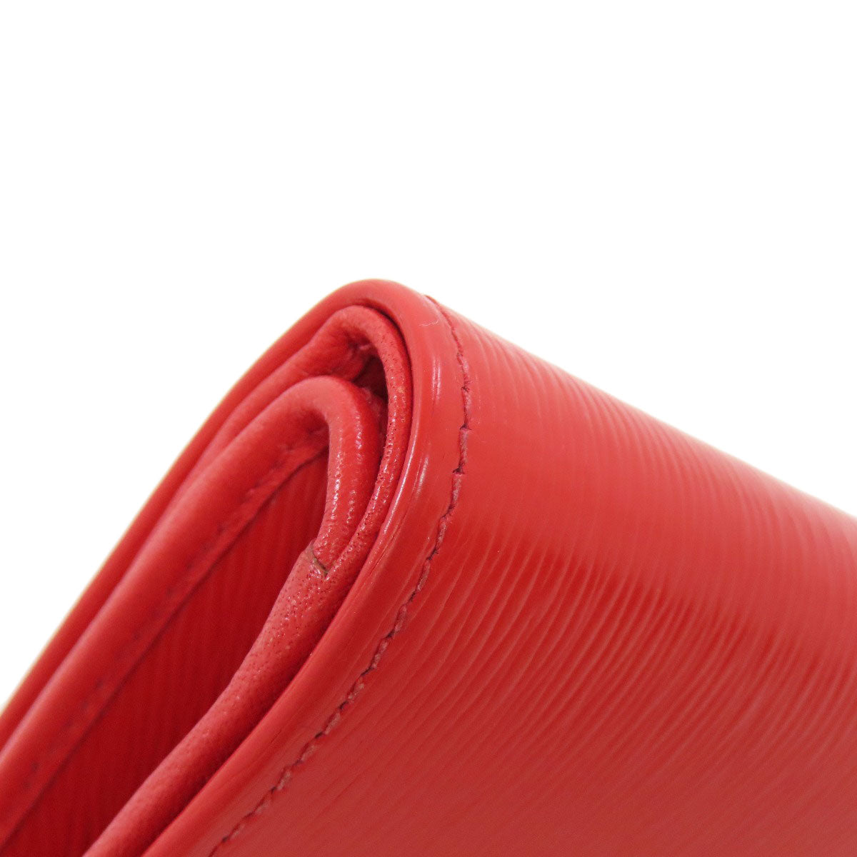 PRADA Bifold Wallet 1ML018 leather Red logo Women Used Authentic