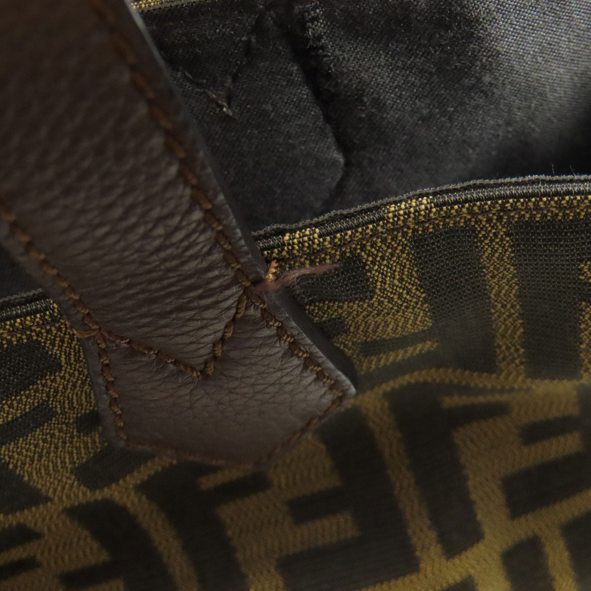 FENDI Tote Bag canvas Brown Zucca Pattern