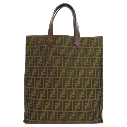 FENDI Tote Bag canvas Brown Zucca Pattern