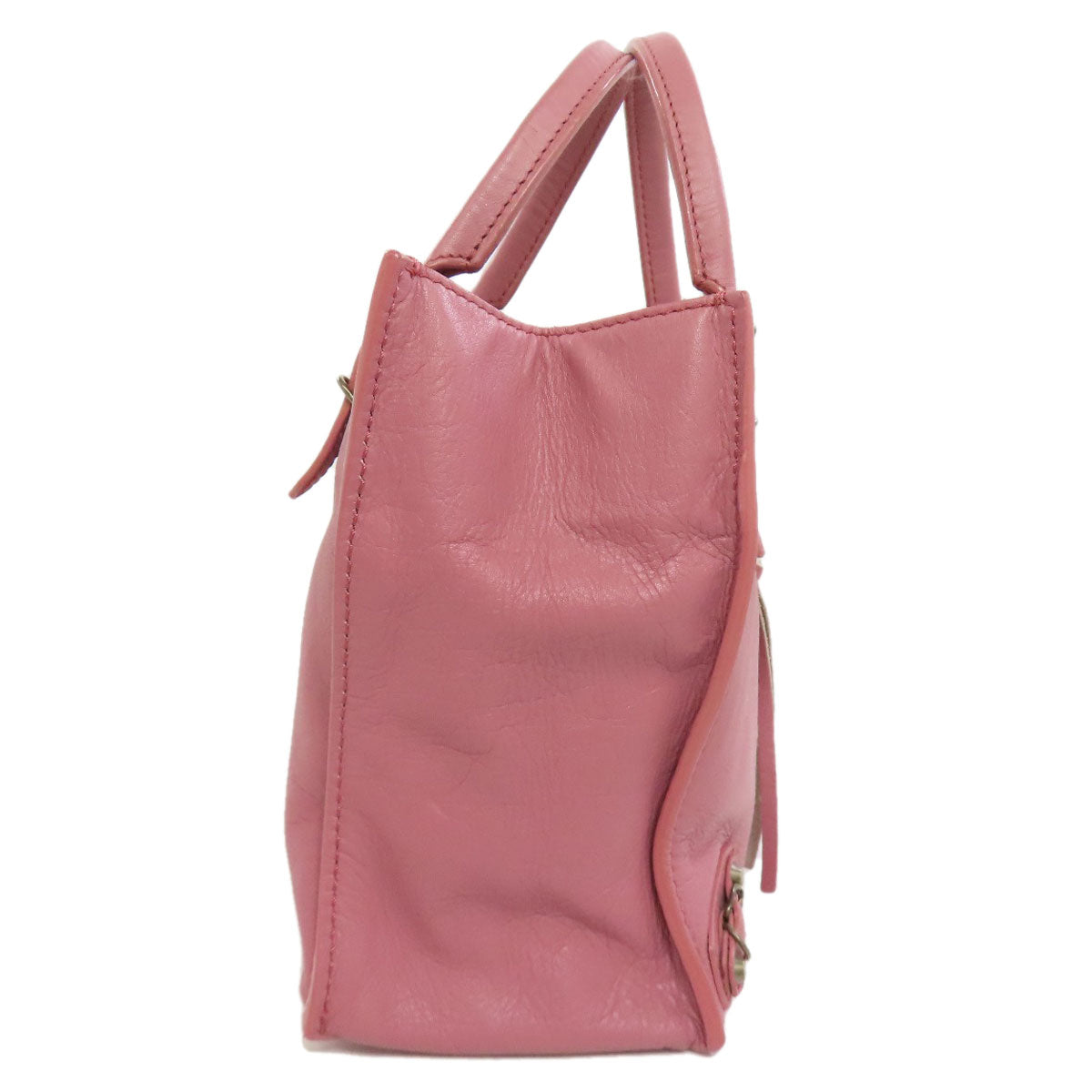BALENCIAGA Handbag 305572 Calfskin pink Paper Bag Mini 2WAY