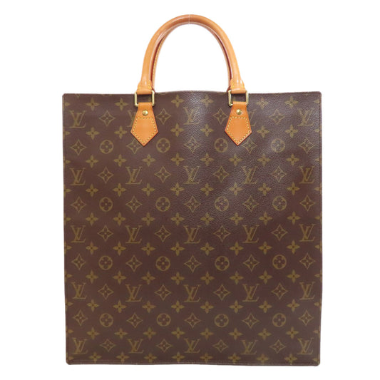LOUIS VUITTON Handbag M51140 Monogram canvas Brown Sac Plat Women Used Authentic