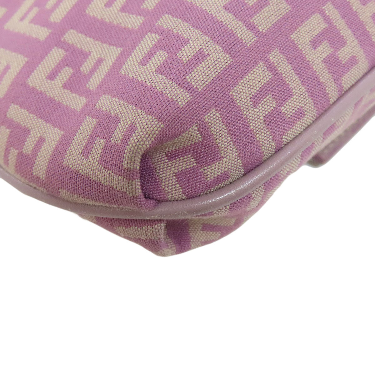FENDI Shoulder Bag canvas purple Zucca Pattern