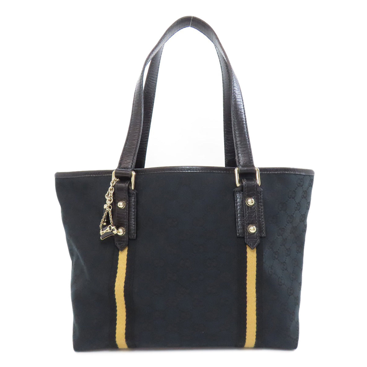 GUCCI Handbag 137396 canvas black GG Women Used Authentic