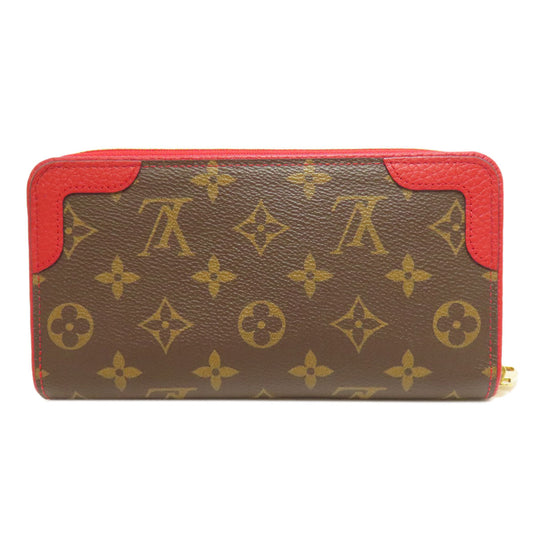 LOUIS VUITTON Long Wallet Purse M61854 Monogram canvas Brown Zippy Wallet Retiro