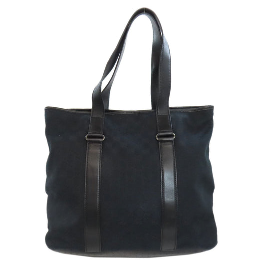 GUCCI Tote Bag 145971 canvas black GG pattern Women Used Authentic