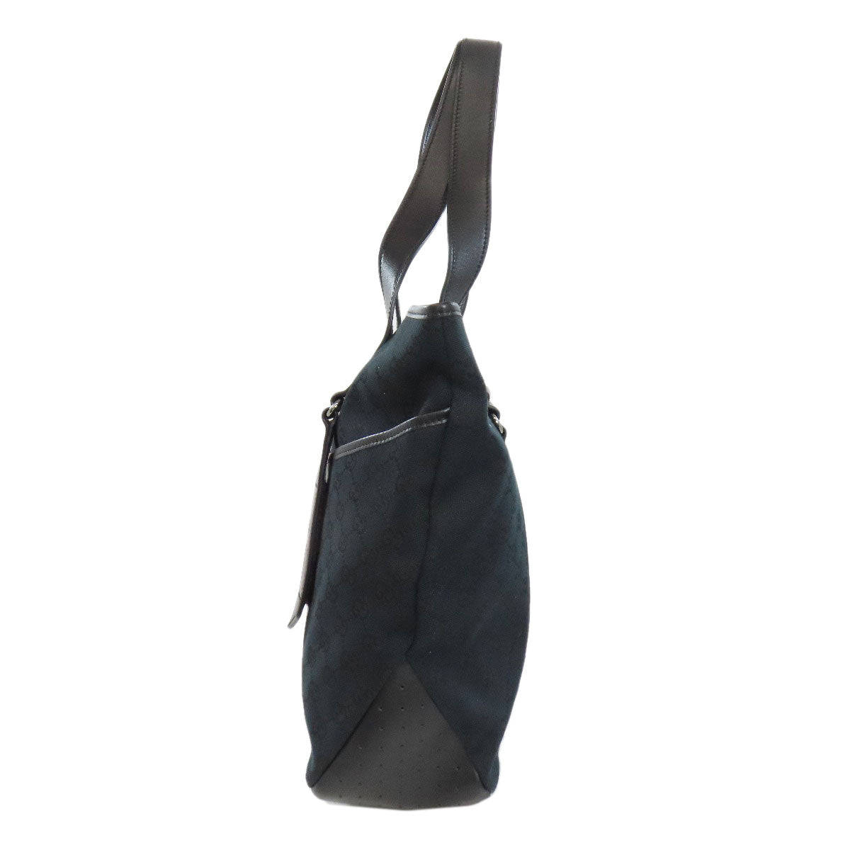 GUCCI Tote Bag 145971 canvas black GG pattern Women Used Authentic