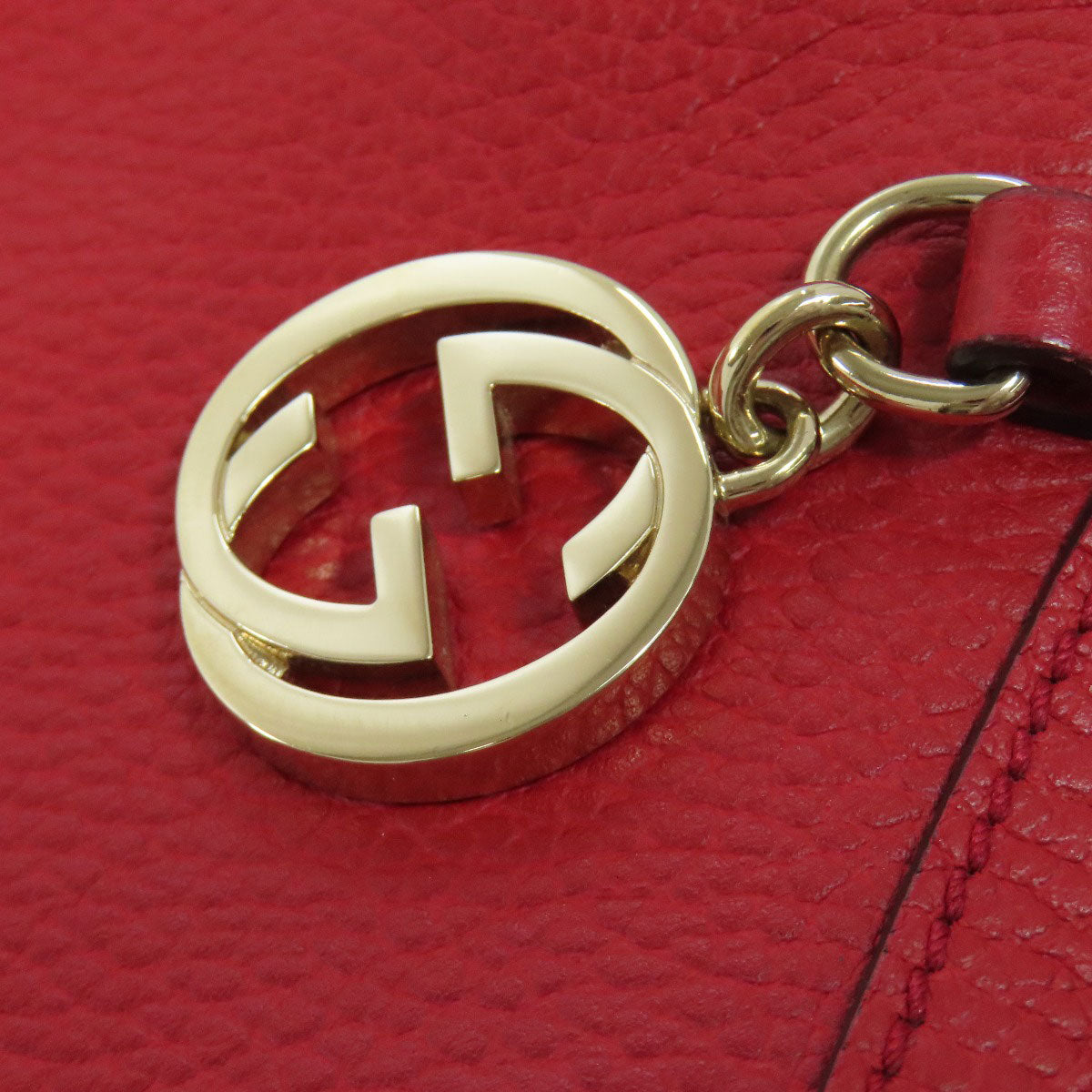 GUCCI Handbag 449711 leather Red Interlocking G outlet