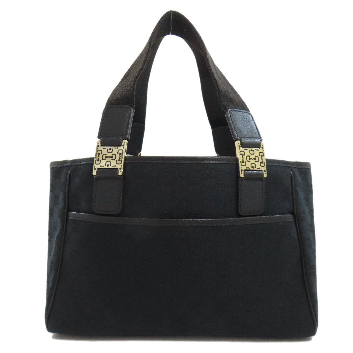 GUCCI Handbag 145810 canvas black GG pattern Women Used Authentic