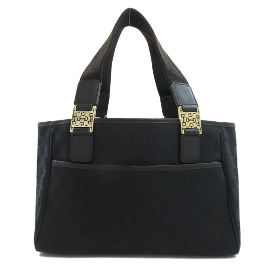 GUCCI Handbag 145810 canvas black GG pattern Women Used Authentic
