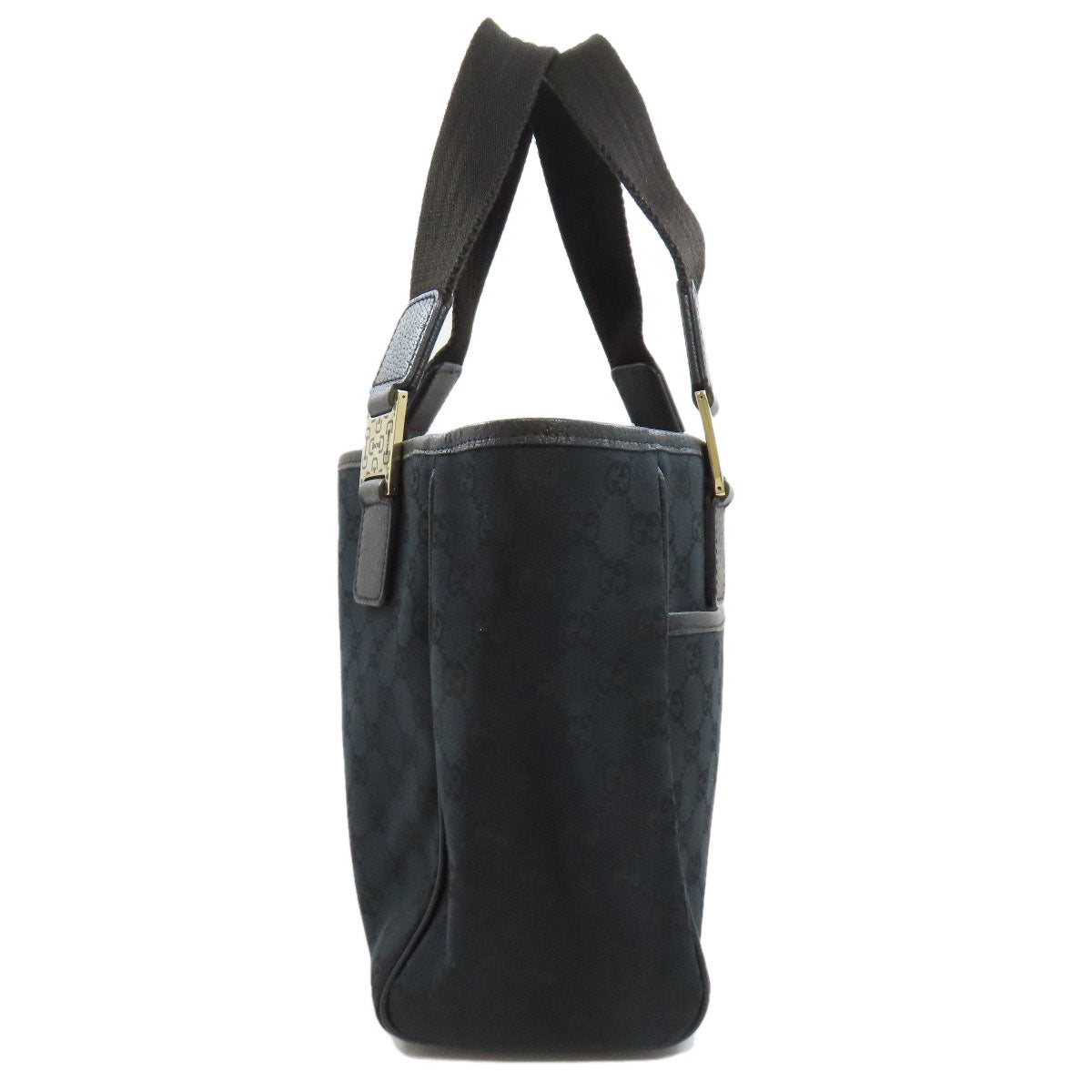 GUCCI Handbag 145810 canvas black GG pattern Women Used Authentic