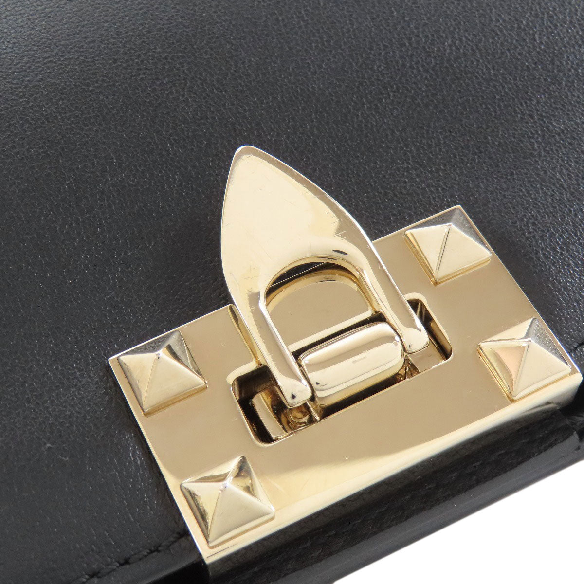 VALENTINO Shoulder Bag leather black Studs