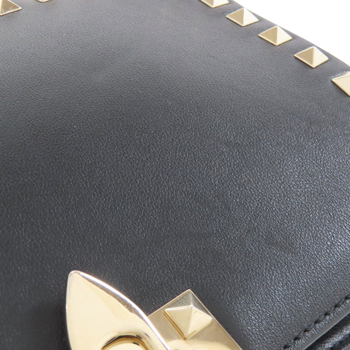 VALENTINO Shoulder Bag leather black Studs