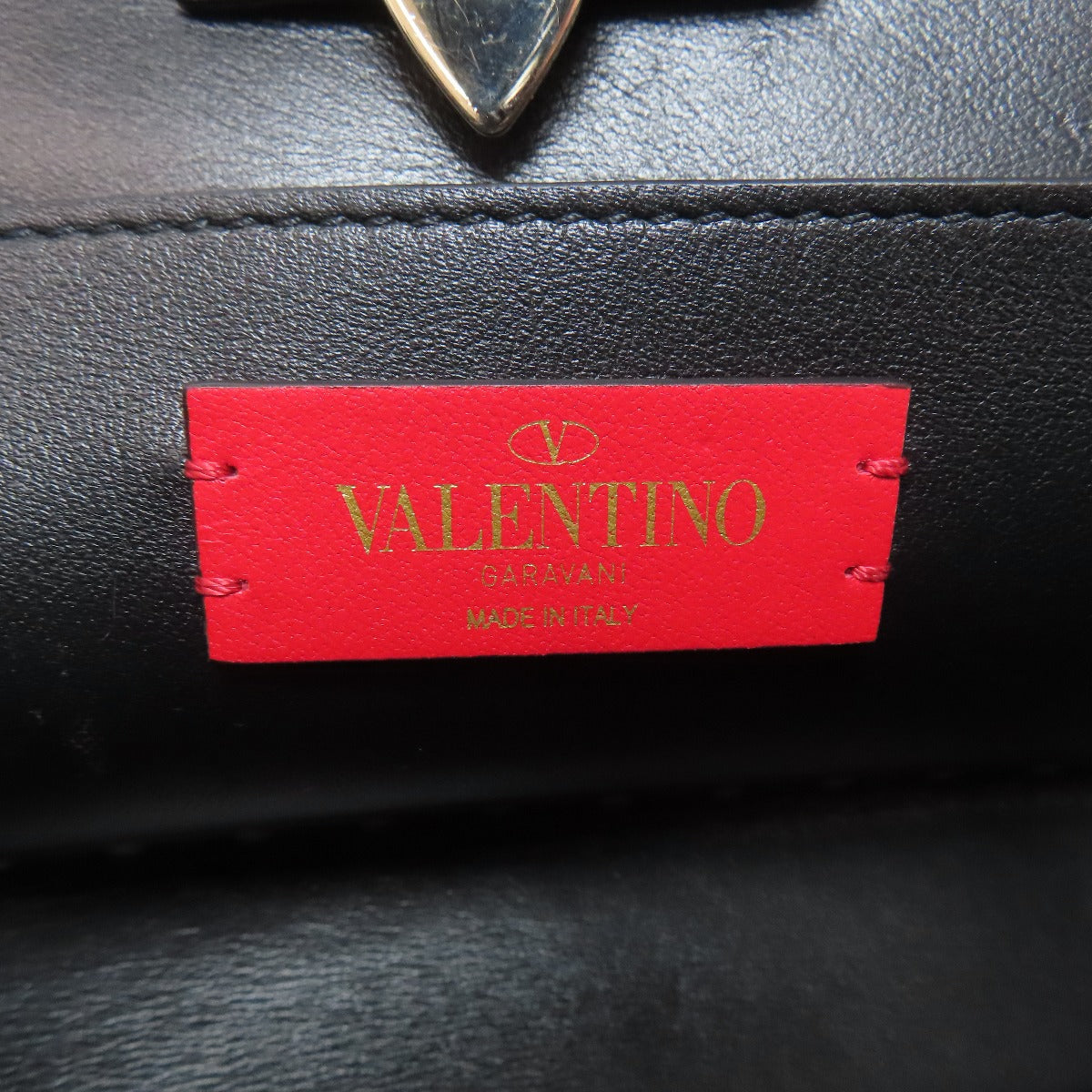VALENTINO Shoulder Bag leather black Studs