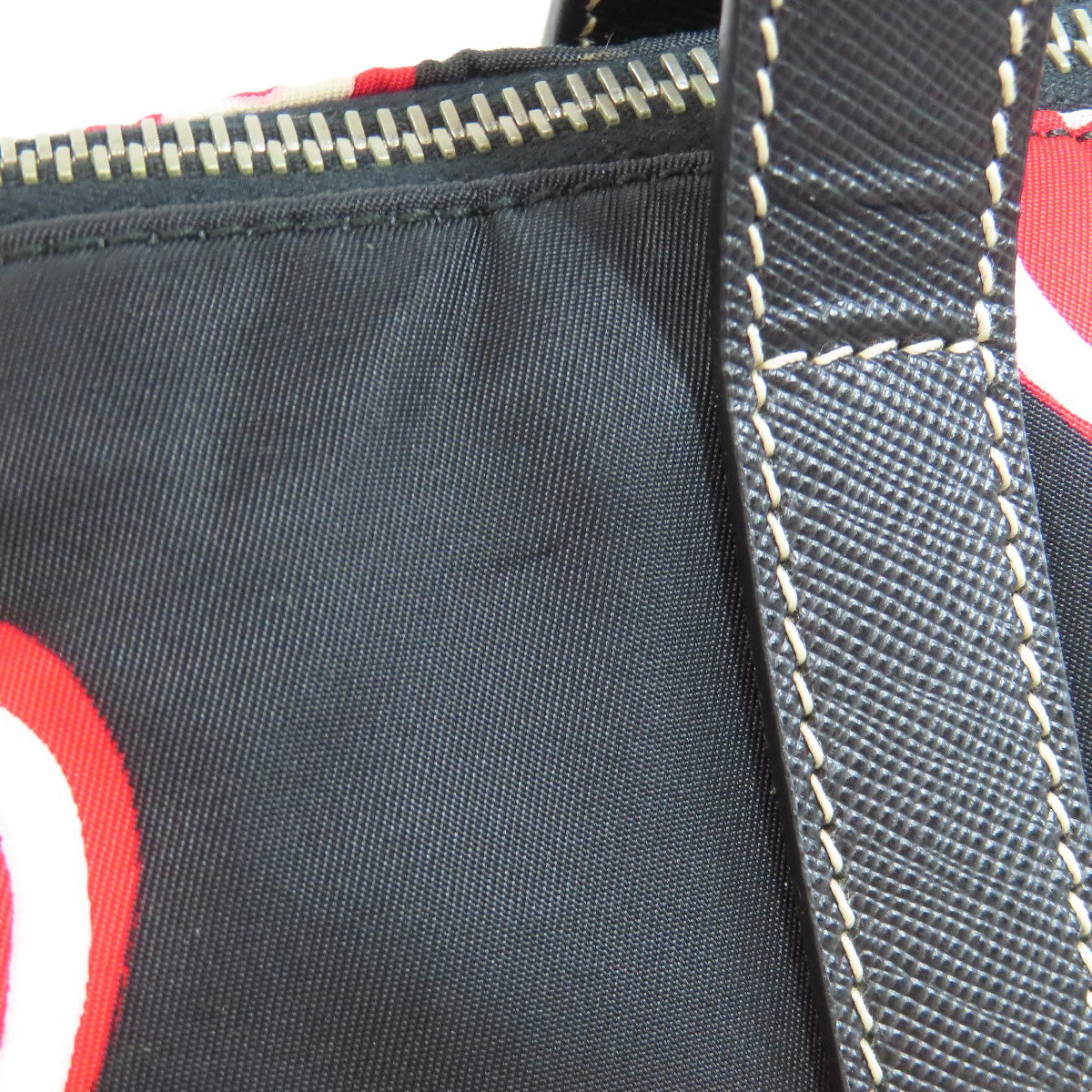 PRADA Tote Bag Nylon black Heart motif 2WAY