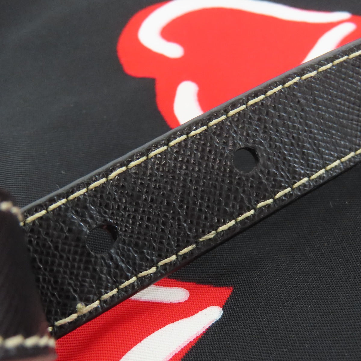 PRADA Tote Bag Nylon black Heart motif 2WAY