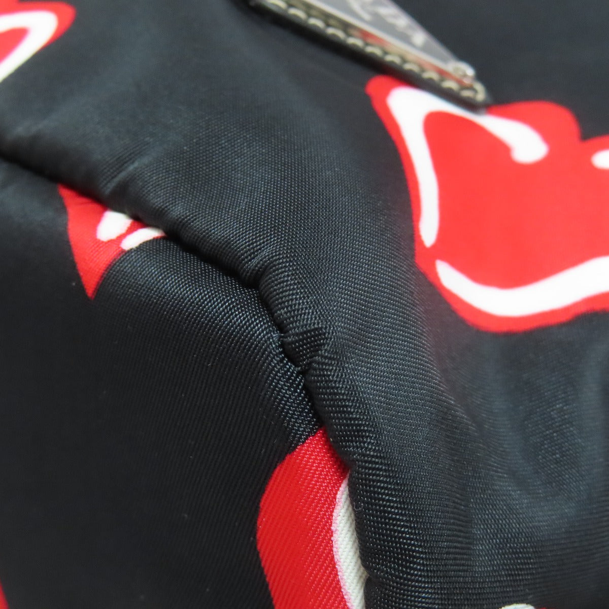 PRADA Tote Bag Nylon black Heart motif 2WAY