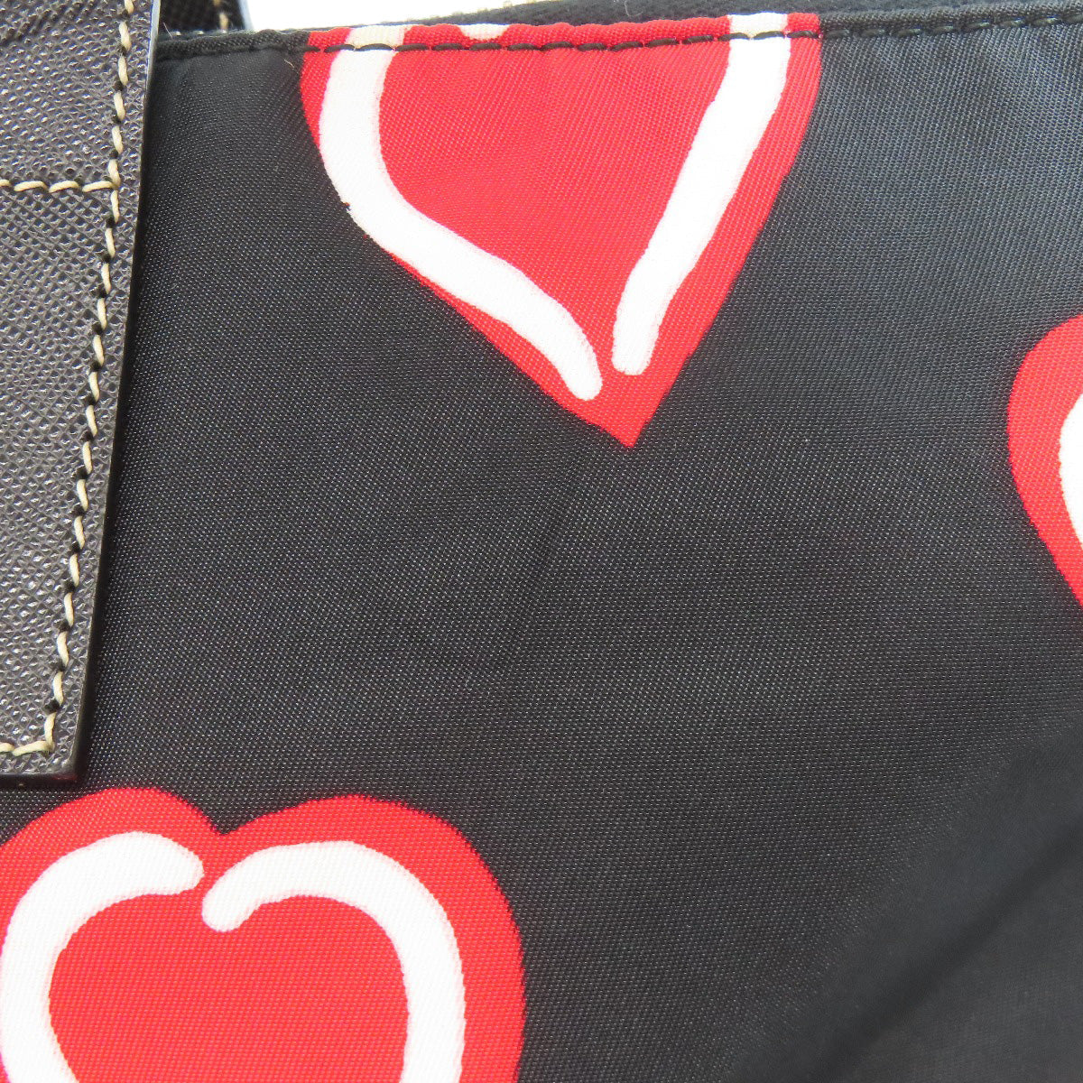 PRADA Tote Bag Nylon black Heart motif 2WAY