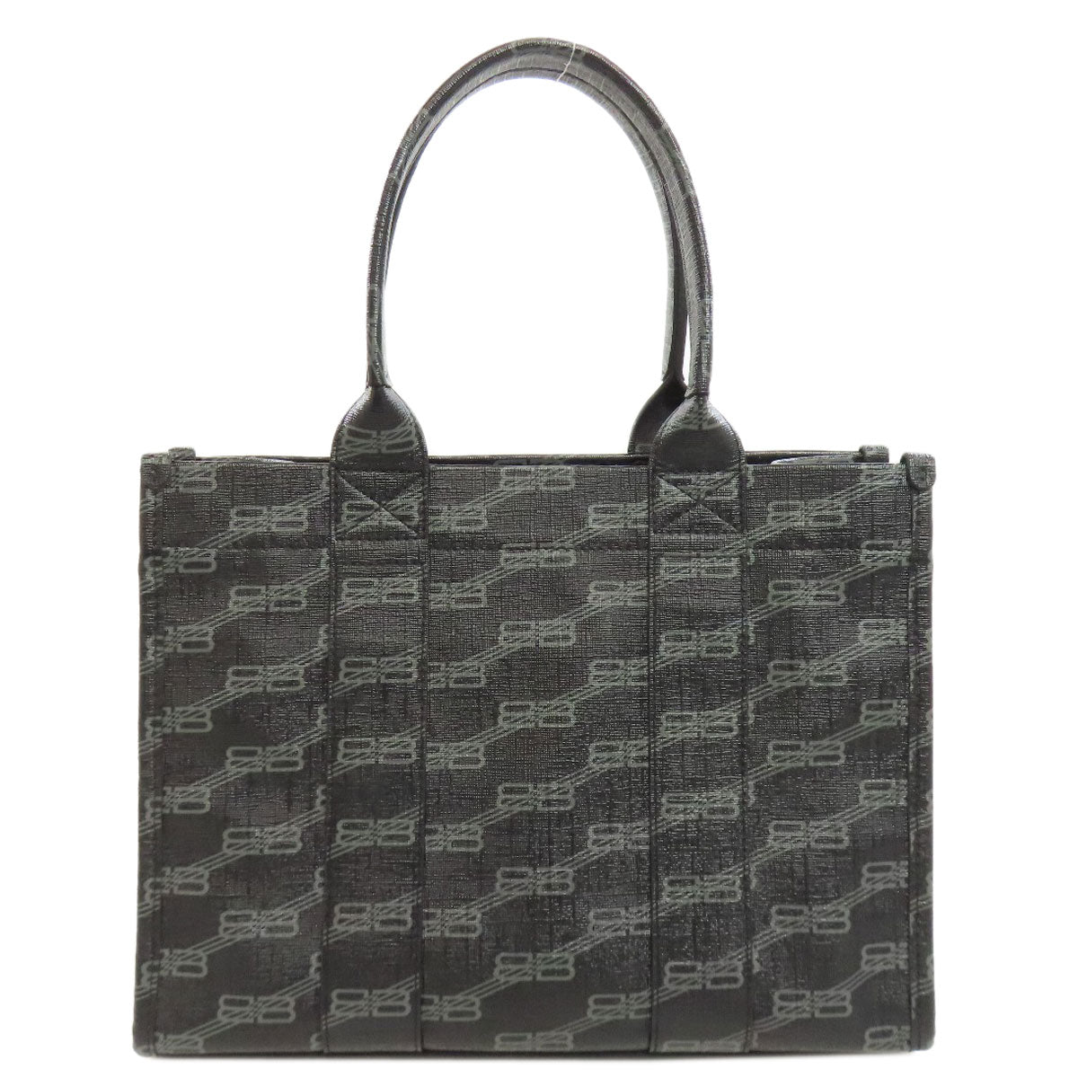 BALENCIAGA Handbag 671402 PVC black Hardware BB 2WAY Women Used Authentic