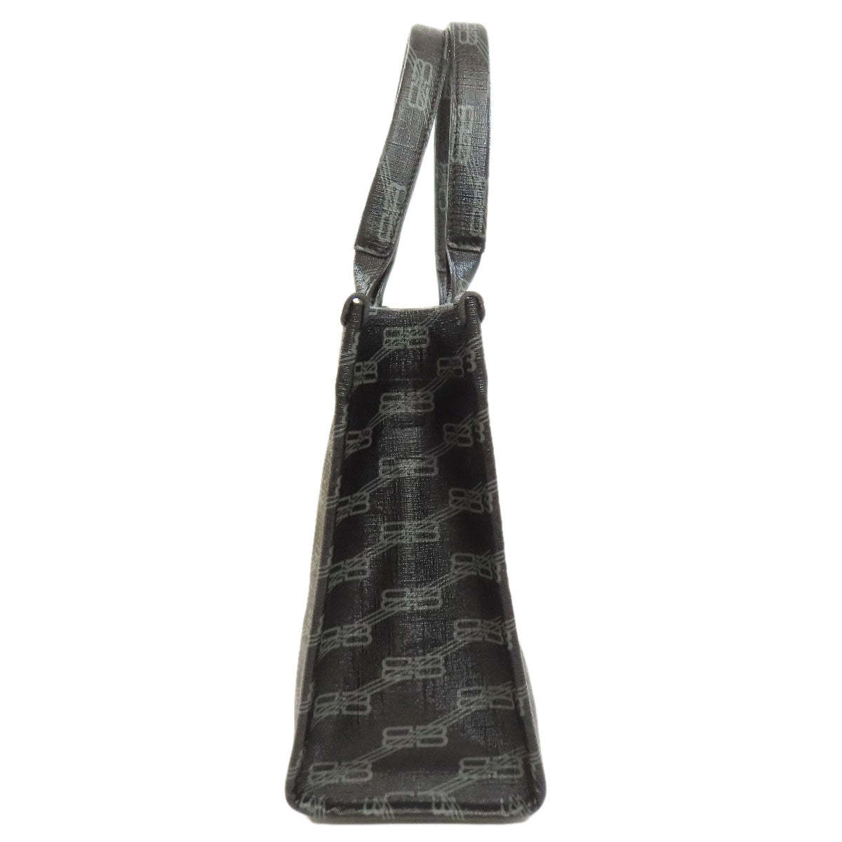 BALENCIAGA Handbag 671402 PVC black Hardware BB 2WAY Women Used Authentic