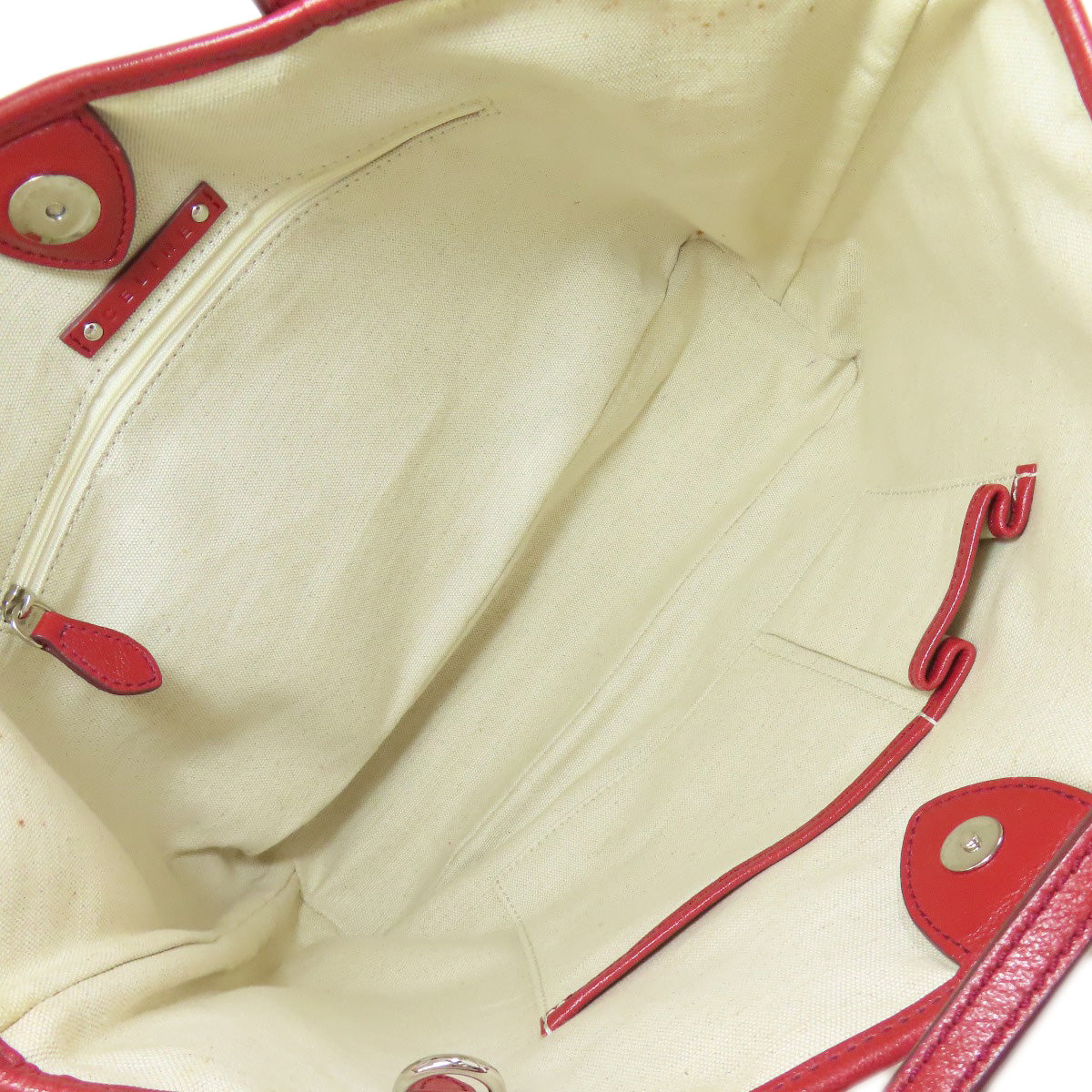CELINE Tote Bag PVC Red Sulky
