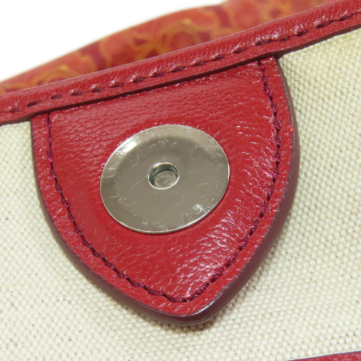 CELINE Tote Bag PVC Red Sulky