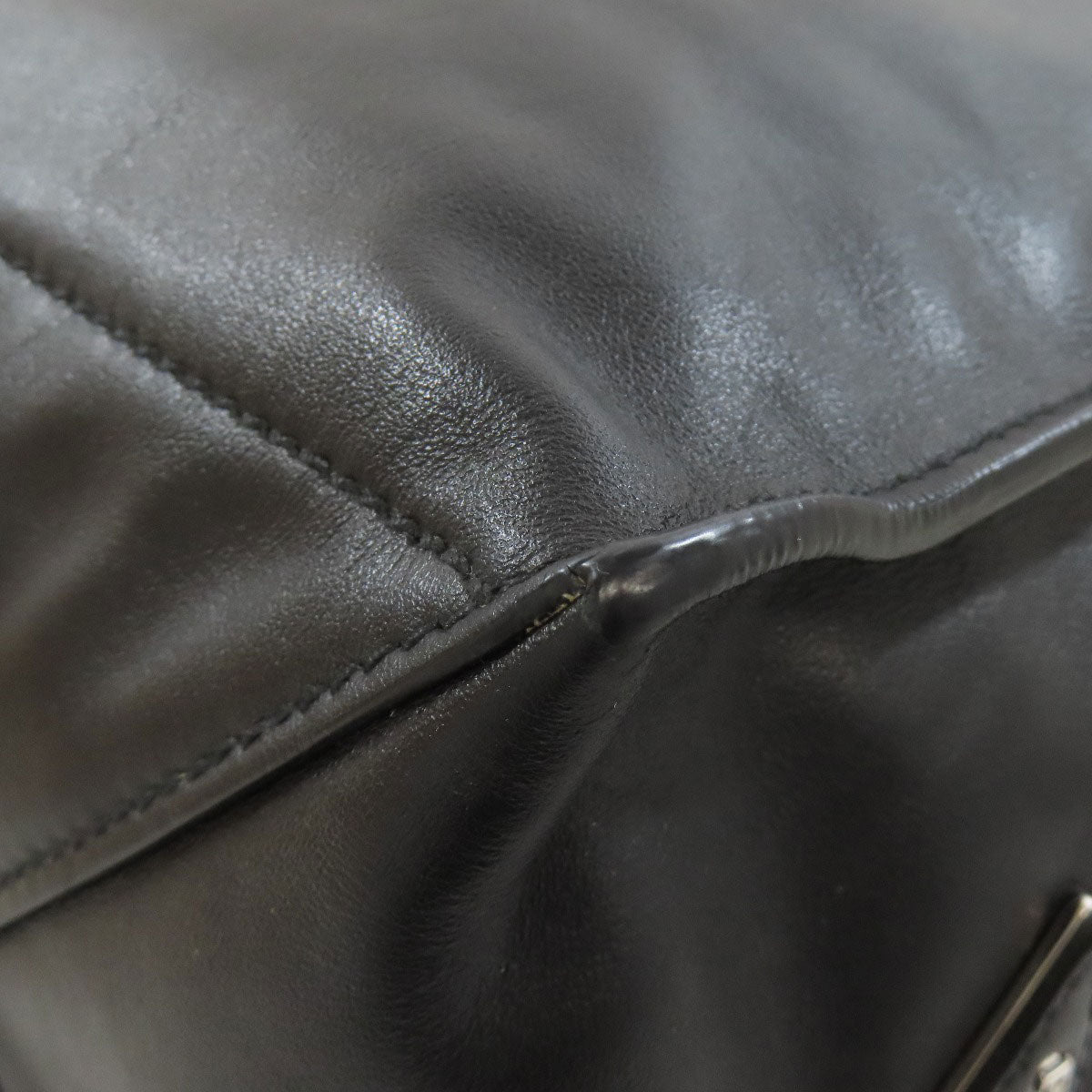 PRADA Tote Bag 1BG002 Calfskin black logo