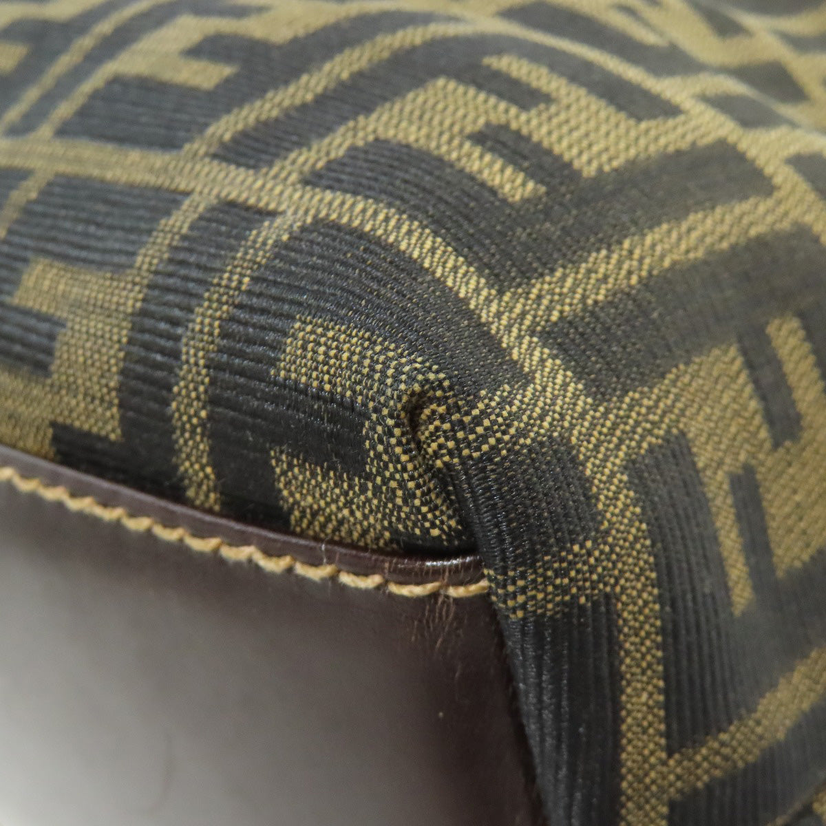 FENDI Handbag canvas Brown Zucca Pattern 2WAY Women Used Authentic