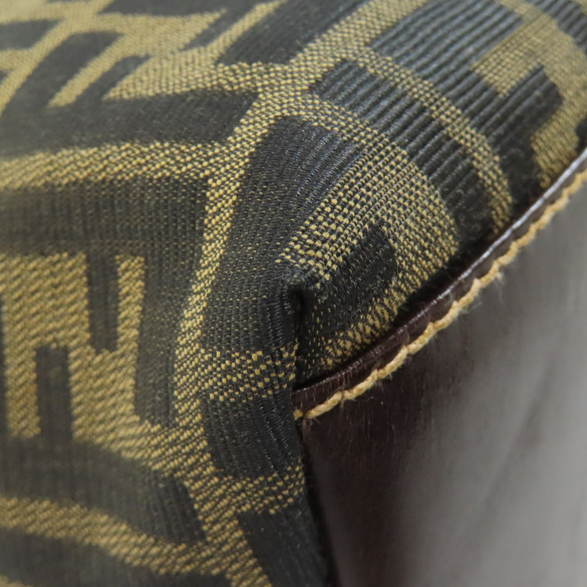FENDI Handbag canvas Brown Zucca Pattern 2WAY Women Used Authentic