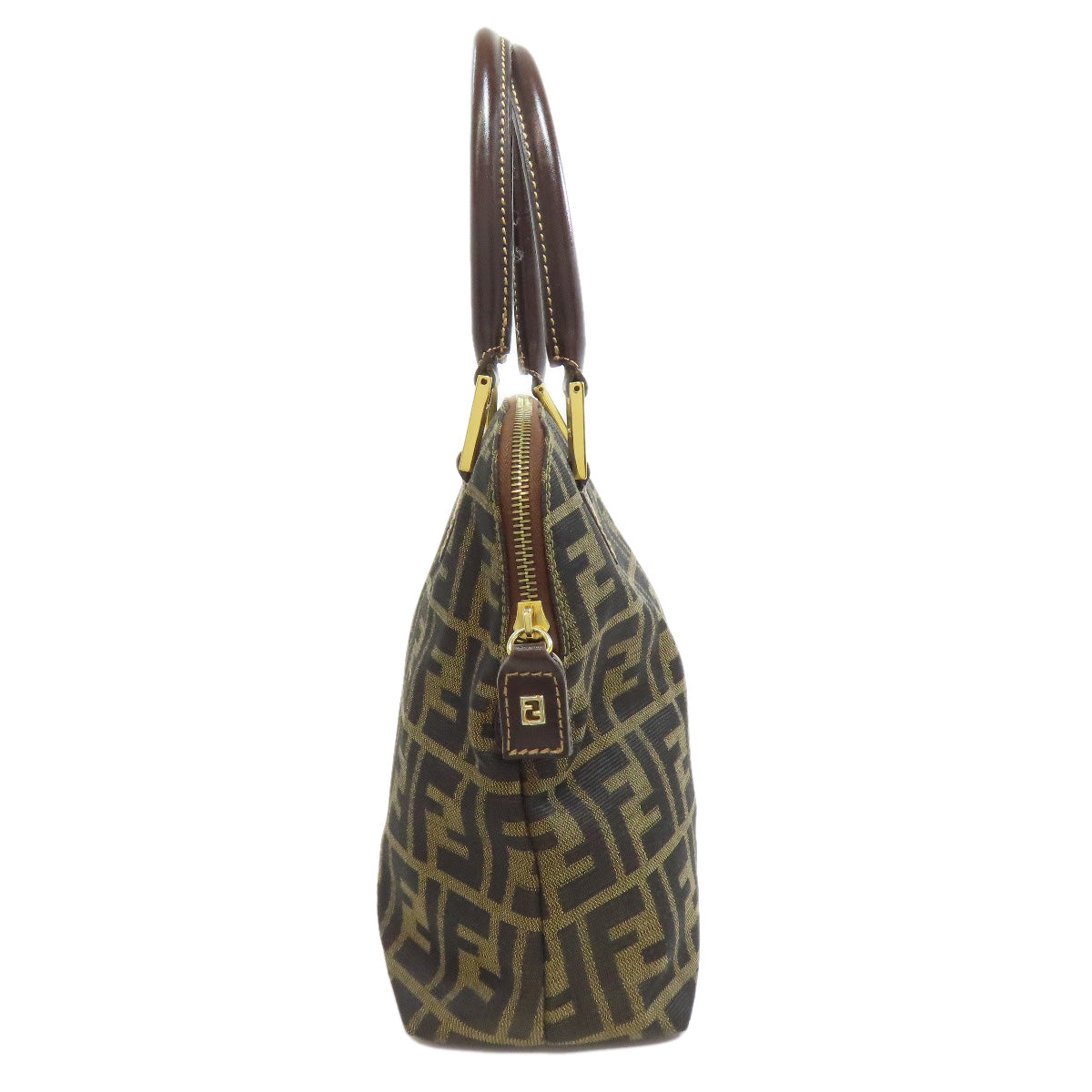 FENDI Handbag canvas Brown Zucca Pattern 2WAY Women Used Authentic