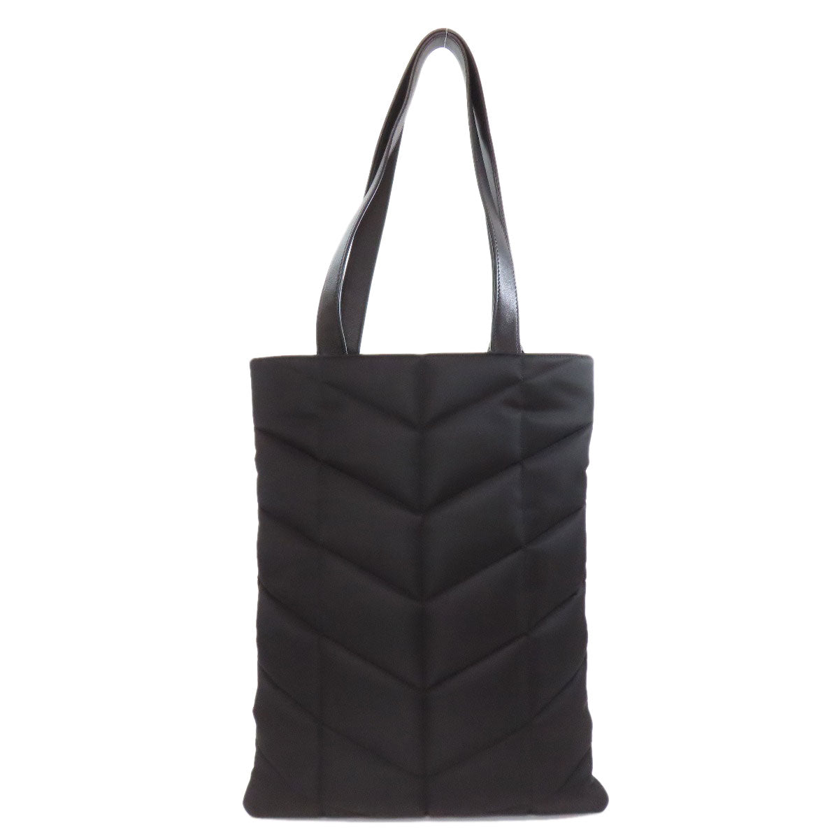 SAINT LAURENT Tote Bag Nylon black logo Women Used Authentic