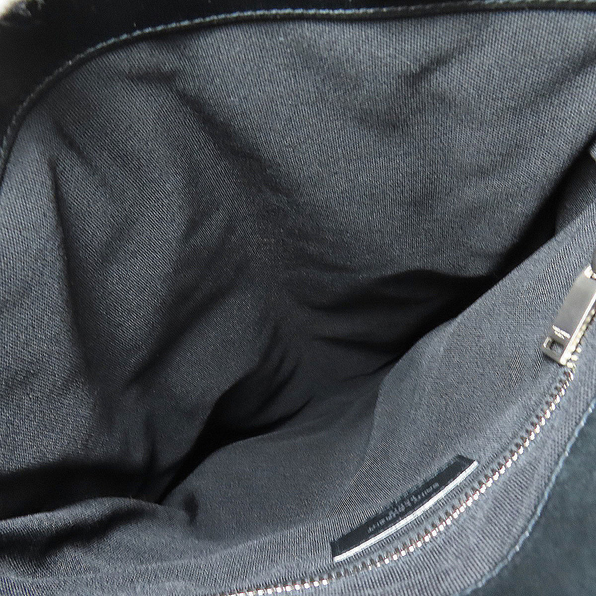 SAINT LAURENT Tote Bag Nylon black logo Women Used Authentic
