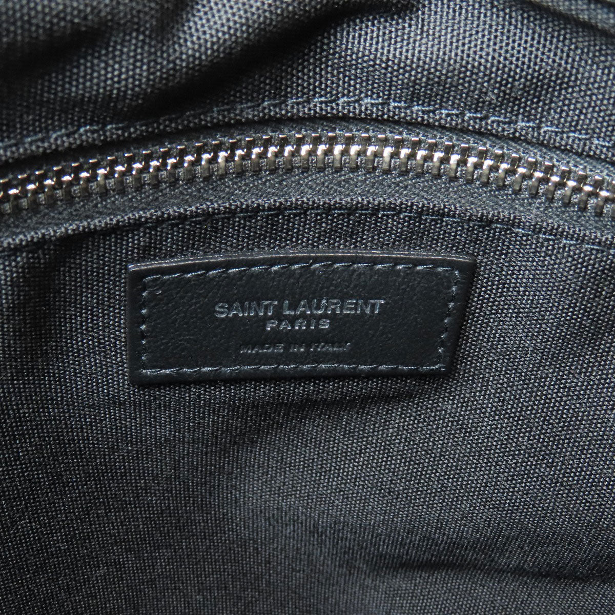 SAINT LAURENT Tote Bag Nylon black logo Women Used Authentic