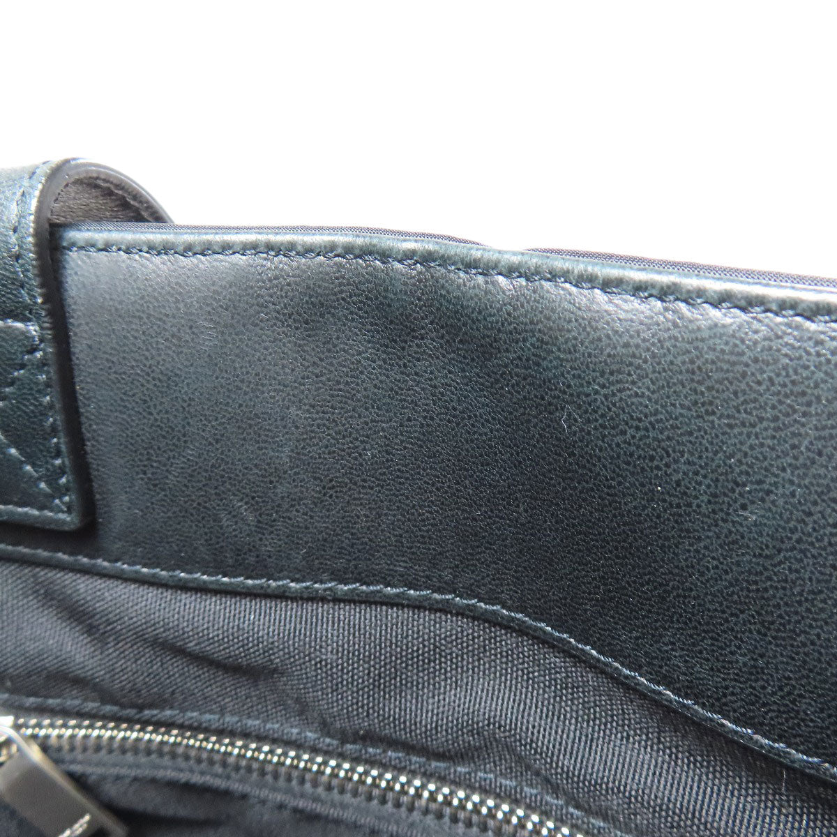 SAINT LAURENT Tote Bag Nylon black logo Women Used Authentic